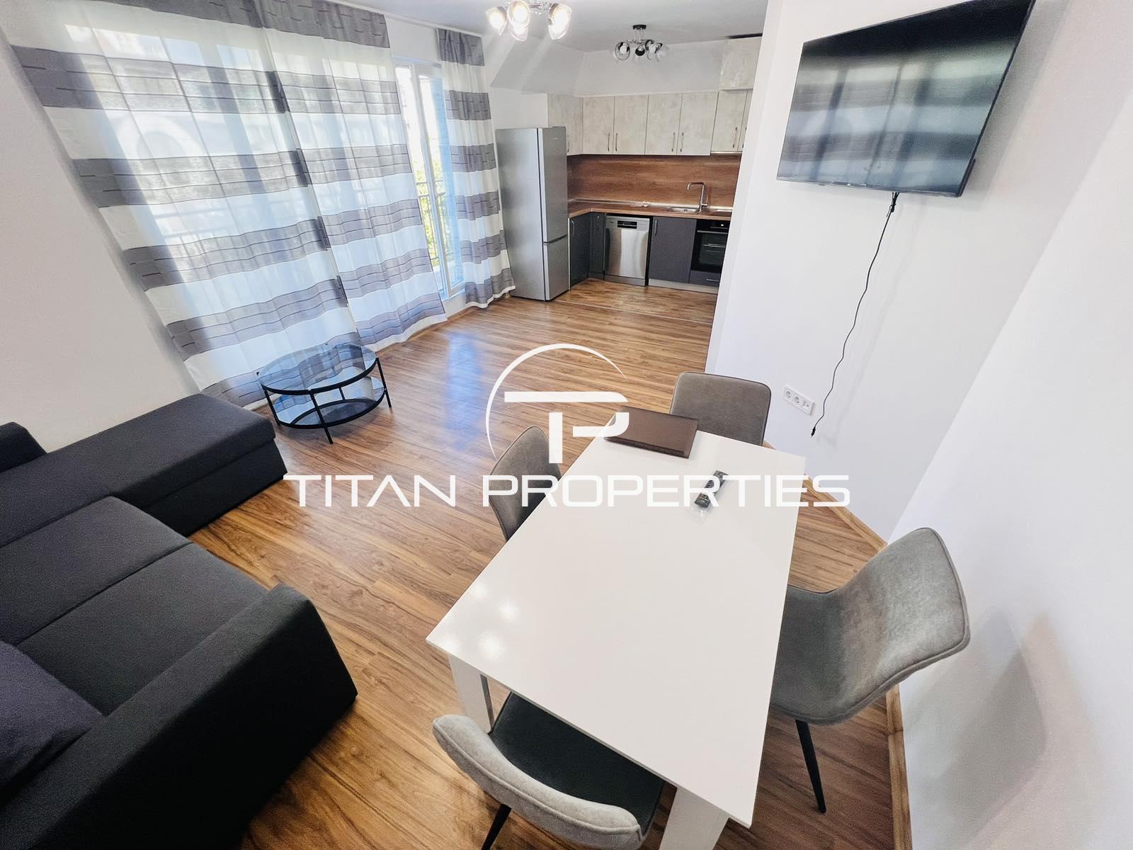 От 1ви МАЙ! Двустаен, под наем, ж.к Лазур с включено паркомясто